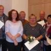Das Bild zeigt (links): Harald Hofbauer, Norbert Blum, Anja Schneider, Karl Schelbert, Bernadette Amend, Alfred Schönmeier, Renate Brand, Alfred Brand.