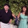 Goldonis Diener zweier Herren ist im Sommertheater der Disharmonie zu sehen. Im Bild Sängerin Pandolfa (Viola Fabretti) mit dem Wirt Tebaldo (Günther Schäfer)