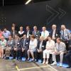 Interessierte Zuhörer beim Besuch des Landtagspräsidiums um dessen Präsidentin Barbara Stamm bei Siemens in Bad Neustadt in der Arena der Digitalisierung.