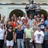 Erlebnisreiche Tage verbrachten Mitarbeiterinnen und Mitarbeiter des Caritas-Don Bosco Bildungszentrums auf ihrer Fortbildungsreise, hier vor der Statue Don Boscos in Valdocco.  Foto: Sigrid Scheller