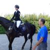 Das 16-jährige Springreitertalent Michelle Brendler mit ihrem Wallach "Diacor" und Vater Jürgen als Trainer. Das 16-jährige Springreitertalent Michelle Brendler mit ihrem Wallach "Diacor" und Vater Jürgen als Trainer.
