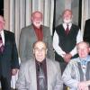 Auszeichnungen bei den Sängern: (stehend, von links) Hubert Breitenbach, Georg Weßner, Adolf Fischer, Erwin Schneider; (sitzend, von links) Richard Höfling und Heinrich Kraft.