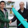 Florian Kohmann (rechts) übergibt das Amt des Jugendleiters an Alexander Keller.