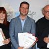 Die erfolgreichen Brenner aus dem Landkreis Kitzingen (von links): Sonja Kleinschroth vom Brennereibetrieb Gerhard Kleinschroth (Gnodstadt), Günter Höhn (Nordheim) und Gerhard Horak (Castell).