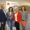 Über die Bilanz nach einem Jahr Tourist-Info Ochsenfurt in städtischer Hand sprachen (von links) Bürgermeister Peter Juks sowie Sabine Krüger, Anne Derday  und Selma Etzel von der Tourist-Info.