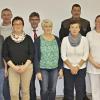 Stützen des Blutspendergedankens im Landkreis Haßberge: Diese elf Frauen und Männer – im Bild zusammen mit dem stellvertretenden Kreisvorsitzenden Wolfgang Borst und Kreisbereitschaftsleiterin Anne Grimmer (von rechts) sowie Ehrenkreisbereitschaftsleiter Manfred Biertempfel (links) – spendeten bereit 50-mal Blut.