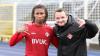 Caniggia Elva (links) und Peter Kurzweg haben ihre Arbeitskleidung inzwischen gewechselt. Beide spielen inzwischen gemeinsam für den FC Ingolstadt und treffen an diesem Freitag auf ihren Ex-Klub Würzburger Kickers.