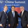 Eine neue Allianz? EU-Ratspräsident Donald Tusk, Chinas Premier Li Keqiang und Kommissionspräsident Jean-Claude Juncker