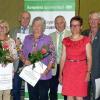 Für 40 Jahre als Ortsbäuerin oder Ortsobmann wurden geehrt: Marianne Hubert, Gertrud Karbacher, Josef Göbel, Bernward Kober, Erich Oestreicher, Bernhard Weiler, Werner Hußlein und Willibald Markert. Es gratulierten die Bezirks- und Kreisspitze sowie Landrat Florian Töpper.
