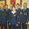 Generationswechsel: Mit  Tobias Walch, Tobias Müller, Andreas Mark und Katharina Götz (von links) zwischen Hilmar Weiskopf (links) und Heribert Neckermann hat sich die Führungsspitze der Sonderhöfer Feuerwehr um beträchtlich verjüngt.