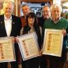 Beim Obst- und Gartenbauverein Karlstadt wurden drei neue Ehrenmitglieder ernannt. Im Bild von links: stellvertretender Bürgermeister Theo Dittmaier, Harry Feser-Decker, Vorsitzender Franz Herold, Elisabeth Fehmel, Zweiter Vorsitzender Egon Scheiner, Wieland Hirschfeld und  stellvertretender Vorsitzender des Kreisverbandes für Gartenbau und Landespflege Main-Spessart Elmar Sulm.