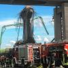 43 Feuerwehrleute aus Werneck waren 200 Stunden lang an der eingestürzten Schraudenbachbrücke im Einsatz. Kommandant Thomas Baucke sprach vom Jahrhunderteinsatz.