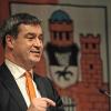 Finanzminister Markus Söder war Festredner beim Neujahrsempfang der Stadt Bad Kissingen.