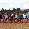 Siegerehrung für die Teilnehmer der 13. Iphöfer Beachvolleyball-Stadtmeisterschaft. Das Team Castmadohe des TSV Iphofen wird Erster.