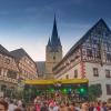 Das Fachwerkstädtchen Zeil lockt beim Weinfest durch sein historisches Ambiente viele Besucher an. Das Fachwerkstädtchen Zeil lockt beim Weinfest durch sein historisches Ambiente viele Besucher an.