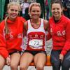 Zweimal eins und einmal zwei für die flotten Frauen aus Ostheim (von links): Ramona Geis, Susanne Haßmüller und Simona Greier.