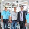 Freuen sich über die Fortführung des Unternehmens: Martin Büchs (Geschäftsführer JOPP-Gruppe, von links), Rigobert Zehner und Adelbert Demar (Geschäftsführer EMSO GmbH), Insolvenzverwalter Robert Wartenberg und Jörg Horcher (Vertriebsleiter EMSO GmbH).