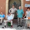 Maler aus ganz Deutschland waren in der Ochsenfurter Altstadt unterwegs. Es waren Künstler, die zu einem Malkurs von Jürgen Meyer-Andreaus an den Main gekommen waren.