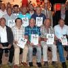 Die für 50- jährige Treue zur SpVgg Untersteinbach geehrten Gründungsmitglieder mit Repräsentanten von Sport und Politik.