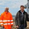 Stippvisite auf der Baustelle (von links): Manfred Rott (Staatliches Bauamt Schweinfurt) und Stephan Lüttig (Firma Rädlinger). Stippvisite auf der Baustelle (von links): Manfred Rott (Staatliches Bauamt Schweinfurt) und Stephan Lüttig (Firma Rädlinger).