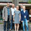 20 Jahre Rhöner Bauernladen: Die Erfolgsgeschichte feierten (von links) Karsten Eck, Geschäftsführer des Zweckverbands Fränkisches Freilandmuseum, Bernd Hückl, Vorsitzender der Bauernladen GbR, Betreiberin Martina Seufert, der stellvertretende BBV-Kreisobmann Willibald Mültner, Bürgermeisterin Agathe Heuser-Panten und der stellvertretende Landrat Peter Suckfüll.
