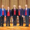 Sie singen seit 25 Jahren miteinander: Die Frankobarden (von links) Winfried Worschech, Paul Werner, Ralf Weigand, Willi Priester, Reinhard Worschech, Karlheinz Wolbert, Hermann Müller, Adalbert Hanshans und Dietmar Worschech.