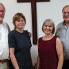Mit geistlicher und kulinarischer Spitzenkost traf die evangelische Kirchengemeinde Mittelsinn beim Candle-Light-Dinner erneut voll ins Schwarze. Die Referenten (von links) Matthias und Ute Rapsch, Birgit Zwing und Pfarrer Gunnar Zwing.