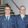 Wahlen bei der Gaibacher Wehr (von links): Dritter Bürgermeister Udo Gebert, Jürgen Eichelmann (ausscheidender zweiter Kommandant), Markus Kern (neuer stellvertretender Kommandant) sowie Feuerwehrchef Daniel Schmitt.