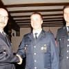 Glückwunsch zur Wahl: Kreisbrandrat Roland Eckert (von links) wünschte den neuen Marktbreiter Feuerwehrkommandanten Florian Wallochny und Marco Kessler ein „glückliches Händchen“ für die Zukunft. FOTO H. Hess