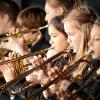 Kraftvoller Big-Band-Sound: die Trompeter der Junior Big Band des Martin-Pollich-Gymnasiums.