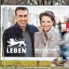 Wahlplakat der baden-württembergischen SPD zur Landtagswahl in Reutlingen mit SPD-Spitzenkandidat Nils Schmid und seiner Ehefrau Tülay.
