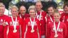Strahlende Gesichter: Bei der 1. bayerischen Trail-Meisterschaft in Veitshöchheim gingen die Mannschaftstitel bei den Frauen und Männern an das starke Team des SC Ostheim. Damit hatte vor dem Startschuss keiner gerechnet. Diese Sportler vertraten die Farben des SC (von links): Jan Gensler, Ellen Enders, Marcus Enders, Susanne Haßmüller, Tino Haßmüller, Daniel Richter, Maja Betz und Klaus Arnold.