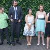 Die Entlassschüler der Herbert-Meder-Schule Unsleben (von links): Lukas Brüderlein, Michelle Jauch, Verena Rupp und Gabriela Galindo mit Schulleiter Peter Heinrich. Valentin Jansen, Hank Hübschmann und Dominik Eckert waren bei der Feier nicht anwesend.