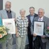 Bürgerverein Deutschhof: Zu Ehrenmitgliedern wurden Horst Hanisch und Jürgen Thüring erklärt. Im Bild (von links) Gisela und Jürgen Thüring, stellvertretende Vorsitzende Hedi Scheuring, Vorsitzender Theo Hergenröther sowie die Eheleute Horst und Helga Hanisch.