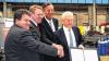 Willenserklärung: Meiningens Bürgermeister Fabian Giesder, der Thüringer Verkehrsminister Christian Carius, Wirtschaftsstaatssekretär Jochen Staschewski und Bahnchef Rüdiger Grube (von links) haben eine Absichtserklärung zum Ausbau einer „Erlebniswelt Dampflokomotive“ in der ehemaligen Kantine des Dampflokwerkes unterzeichnet.
