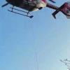 Spektakulär: Bei der Bergung eines verletzten französischen Touristen vom kleinen Gleichberg kamen gleich zwei Rettungshubschrauber zum Einsatz.