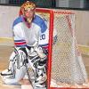 Starker Rückhalt: Auf den Bad Kissinger Goalie Kevin Keßler wartet einige Arbeit in den freundschaftlichen Vergleichen heute gegen das Senioren-Team der Lakers aus Kanada und am Samstag gegen das Junioren-Team des ERC Schwenningen.Foto: Hopf
