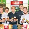 Freude über einen gelungenen Auftritt (von links): Brauer und Bier-Sommelier Oliver Dietrich, Braumeister Max Bauer, Geschäftsführer Roland Andre, Sommelier Mario Gimbel und Moritz Bauer.