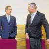 Wulff vor Gericht: Der Ex-Bundespräsident (links) sprach am Donnerstag sein Schlusswort in dem Verfahren.