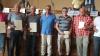 Goldene und silberne Ehrennadeln erhielten langjährige Sportler bei der Versammlung des Bezirksverbandes des bayerischen Sportkegler- und Bowlingverband. Von links: Petra Klose, Elmar Benkert, Edgar Dömling, Hermann Holzinger, Gerd Reuter, Georg Kippes und Willi Rzepka.