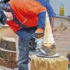 (mb)   Ein Besuchermagnet war am Sonntagnachmittag der Weihnachtsmarkt in Remlingen. An 38 Außenständen rund um den Marktplatz und zwölf Ständen im Rathaussaal konnten sich die Besucher auf das Fest einstimmen. Viel bestaunt wurde die Holzsägekunst von Roland Ehehalt aus Urspringen. Er sägte aus Sämmen Tannenbäume (Bild). Kutschenfahrten mit Gerhard Stollberger begeisterten nicht nur die Kinder. Ein weiterer Anziehungspunkt waren drei Lämmer am Stand von Maria Schewe, die die Kinder mit Möhren füttern durften. Für 2014 ist eine „Schwedische Weihnacht“ geplant.