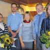 Generationswechsel: (hintere Reihe, von links) Peter Reutelshöfer, Samuel Müller, Gerhard Lipfert, (vorne) Christine Reutelshöfer, Gerda Lipfert und Marianne Bär.