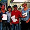 (ret)   Bei der Verlosung zum zehnjährigen Bestehen der Fahrschule Speed in Marktheidenfeld zog die Glücksfee Fatma Gunel folgende Gewinner: 1. Platz: Christine Hartung, Marktheidenfeld (Pkw-Führerscheinausbildung); 2. Platz: Simone Schreck, Roden, (Apple i Pad); 3. Platz: Kemal Yagiz, Marktheidenfeld (Roller-Führerscheinausbildung). Von links: Christine Hartung, Fatma Gunel, Kemal Yagiz und Simone Schreck.