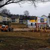 Rückbau schafft Platz für Neubau: In der Scheffelstraße sind derzeit vier Häuser im Bau und ein Haus steht bereits. Vier Plätze sind also noch unbebaut.