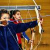 Zielgenau: Auch Kinder machen mit beim Bogenschießen der Schützengesellschaft Hettstadt. Jaden (im Bild beim Training) jedenfalls gefällt die Sportart.