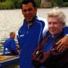 Auf Trainingslager in Karlstadt: Günther Wiesner, der am heuten Samstag 75 Jahre alt wird, mit dem damligen Trainer der Stuttgarter Kickers und heutigen DFB-Sportdirektor Robin Dutt.