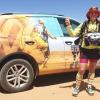 Bereit zum Start: Sandra Wukovich bei ihrem Lauf durch die Sahara