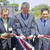 Feierliche Eröffnung des neuen Werks in Mexiko: (von rechts) Juan Roberto Tovar Torres (Bürgermeister von Silao), Héctor López Santanilla (Gouverneur von Guanajuato) und Otto Kirchner.