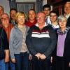 Komplettes Leitungsteam: Die Geschäftsführerin des Frankenbundes, Christina Bergerhausen (Dritte von rechts), lobte den Heimat- und Kulturverein Großrinderfeld wegen seiner „erstaunlichen Leistungen und der stetig wachsenden Mitgliederzahl“.