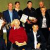 Geehrt beim FC Geldersheim: (hinten von links): Bürgermeisterin Ruth Hanna Gube, Rudolf Seuffert, Klaus Full, Michael Sahlender, Carsten Feist, Vizebürgermeisterin Annemarie Schuler, Rudolf Seufert, Konrad Heuler, Karl-Heinz Kötzel, Herbert Scheiner sowie (vorne von links) Vizevorsitzender Thomas Lurz, Rudolf Salzer, Kassier Alexander Weinknecht und Clubchef Reiner Lenz.